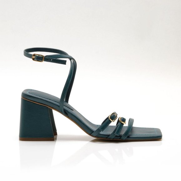 🎉LAST CHANCE🎉 FREE PEOPLE Niki Strappy Heel / Oasis Teal - Picture 3 of 7